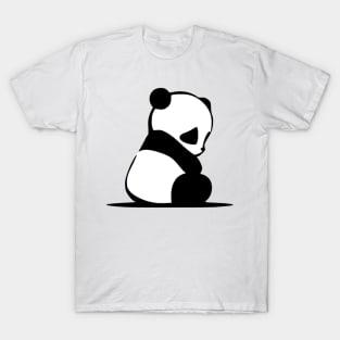 Baby Panda Silhouette Kawaii Art Logo T-Shirt